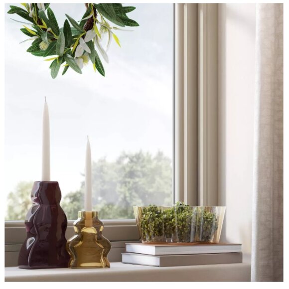 Wavy Taper Candle Holder Purple - Threshold - Brand New with Tag - Picture 4 of 4